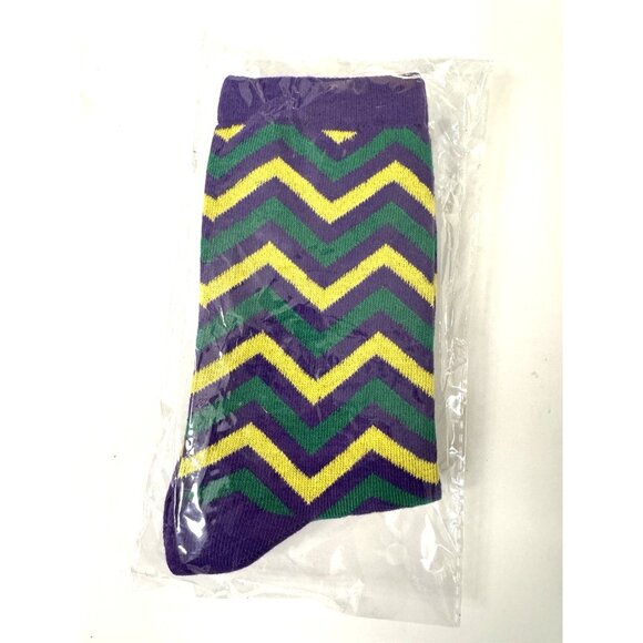 NWT 5 Pairs of Mardi Gras Socks One Size Fits Most - Picture 4 of 7
